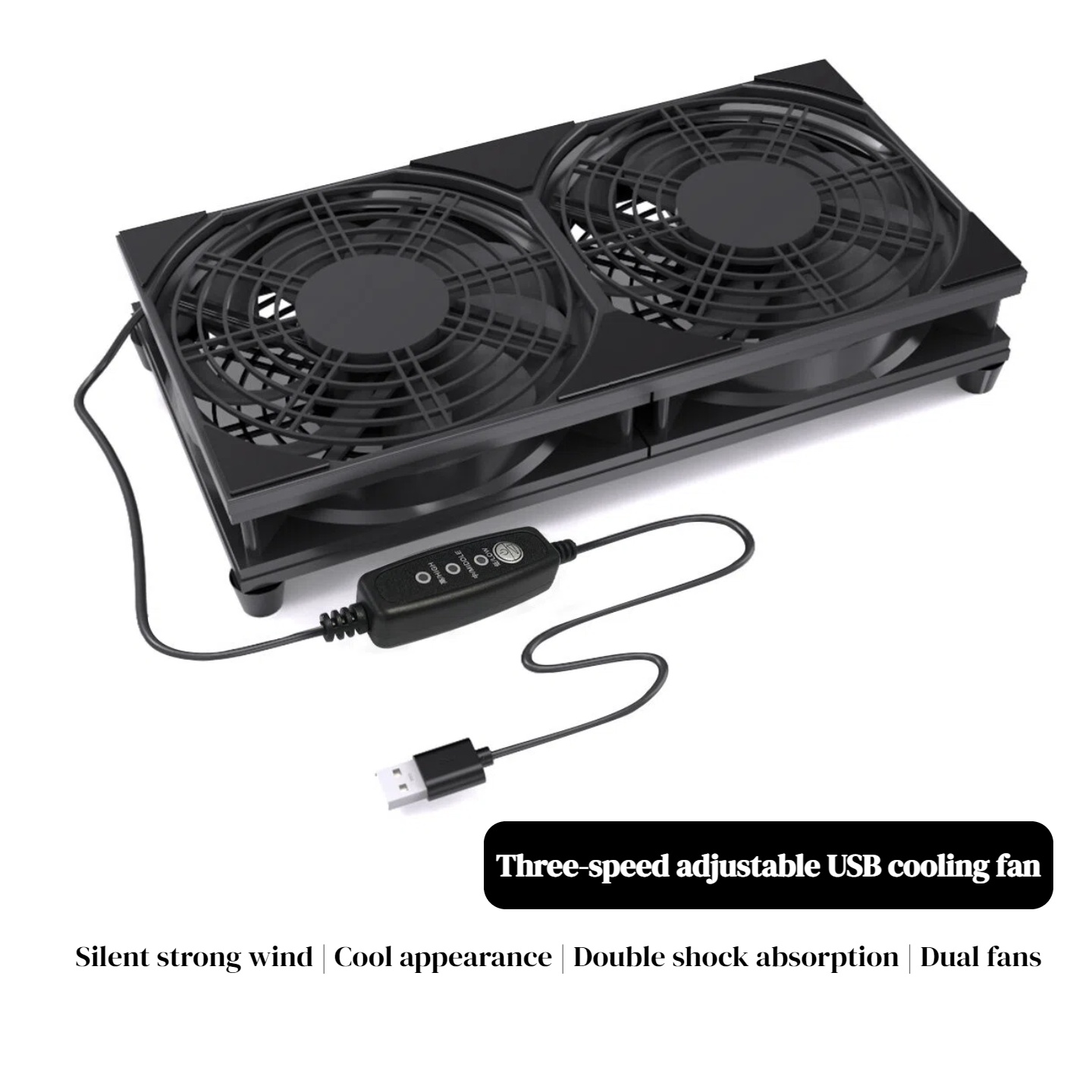 Dual USB Cooling Fan with 3-Sp - Gaming Console Setup 评论和价格